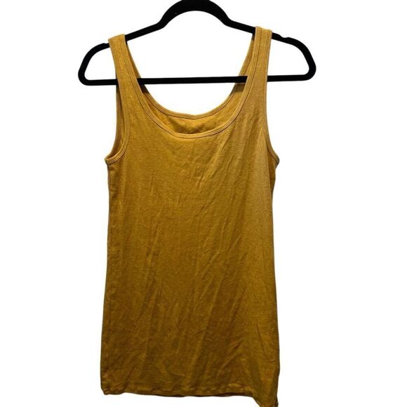 A New Day Slim Fit Scoop Neck Sleeveless Knit Tank Top Mustard Yellow Size XL - Picture 1 of 4